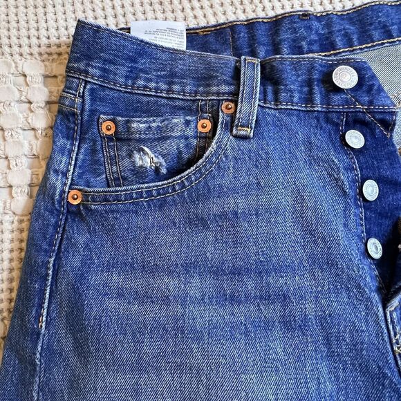 LEVI'S 501 RETRO ‘93 Style Blue Denim Jeans Size W28 L30 Women’s Men Button Fly - Picture 3 of 12